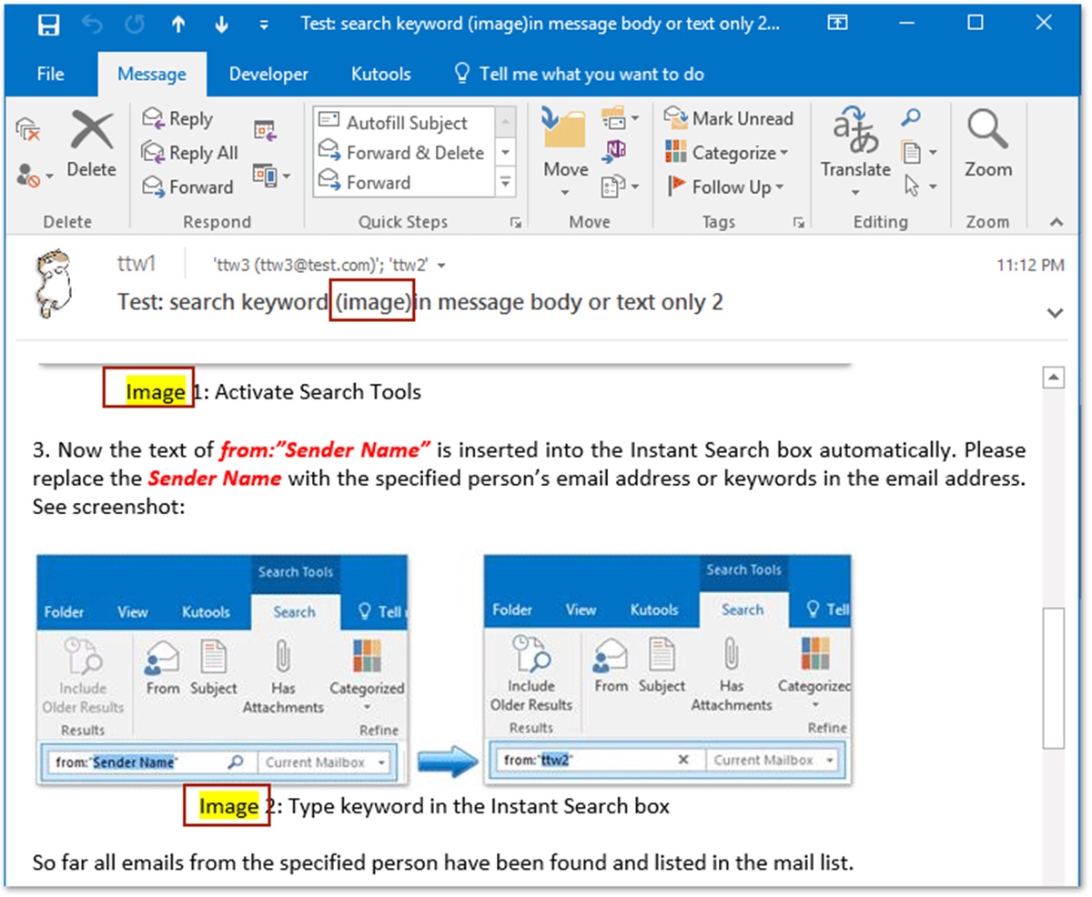 How To Search Inside A Message In Outlook