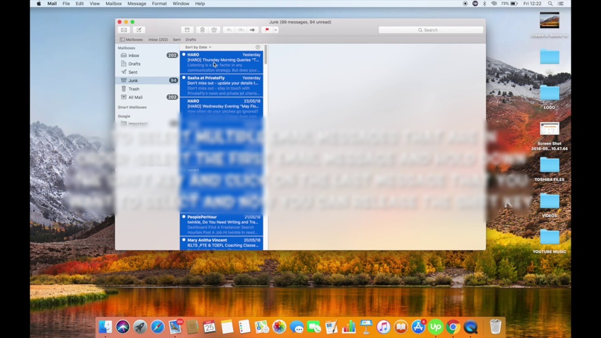 How To Select Multiple Messages In Mac Mail