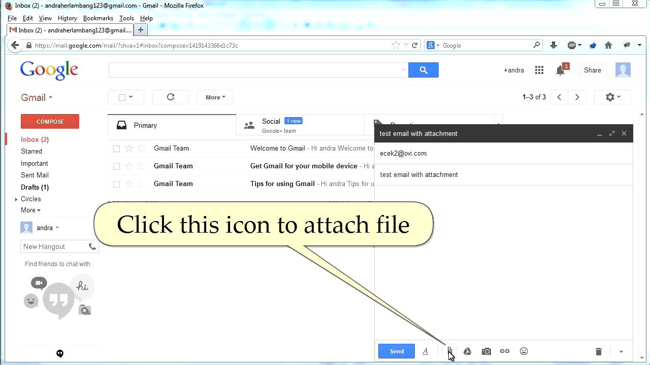 How To Send A File Attachment With Gmail