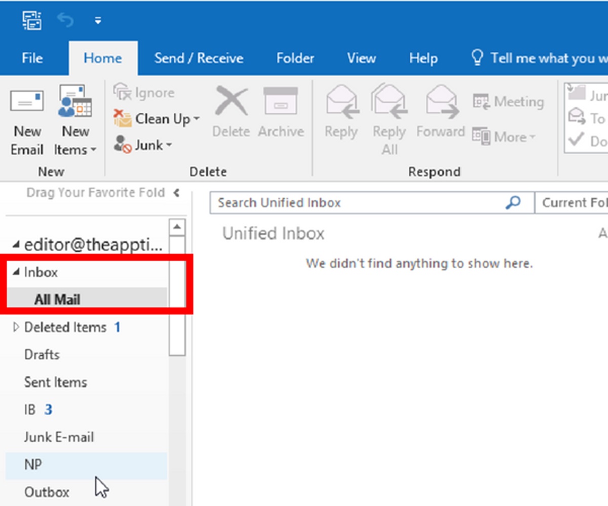 How To Set Up An All Mail Folder In Outlook