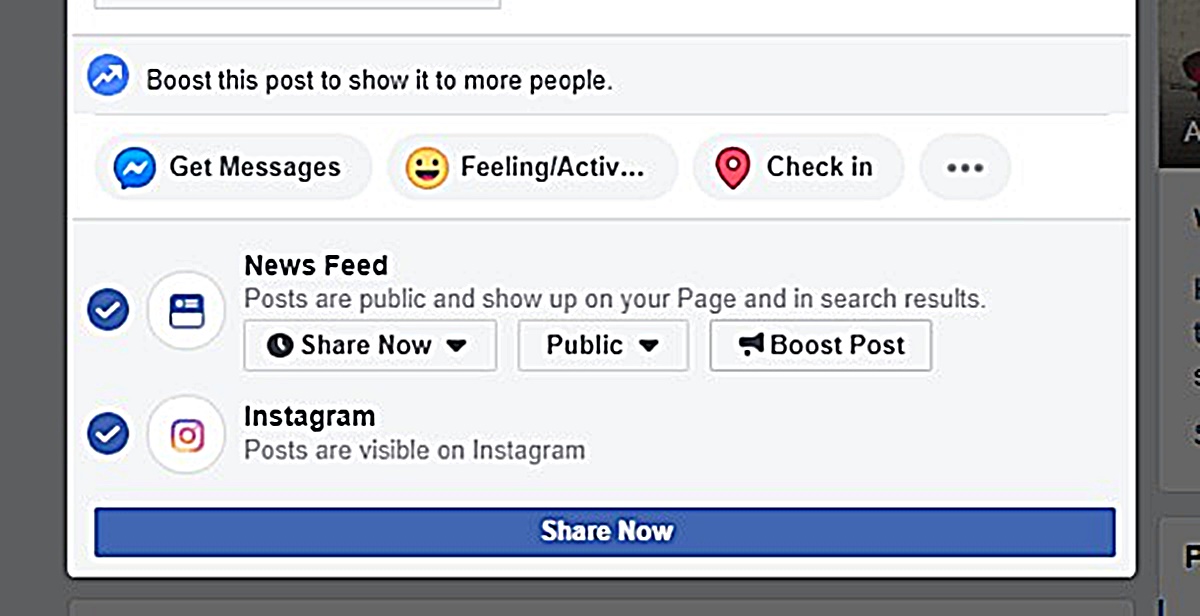 How To Share A Facebook Post To Instagram