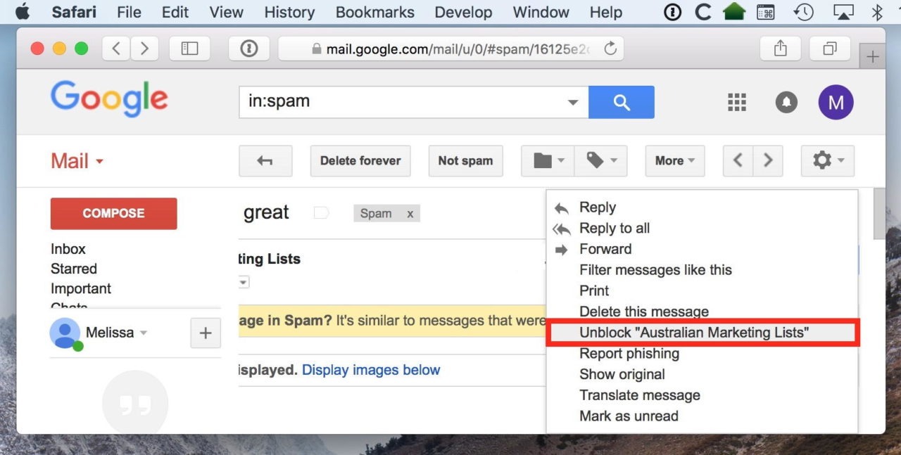 How To Unblock A Sender In Gmail