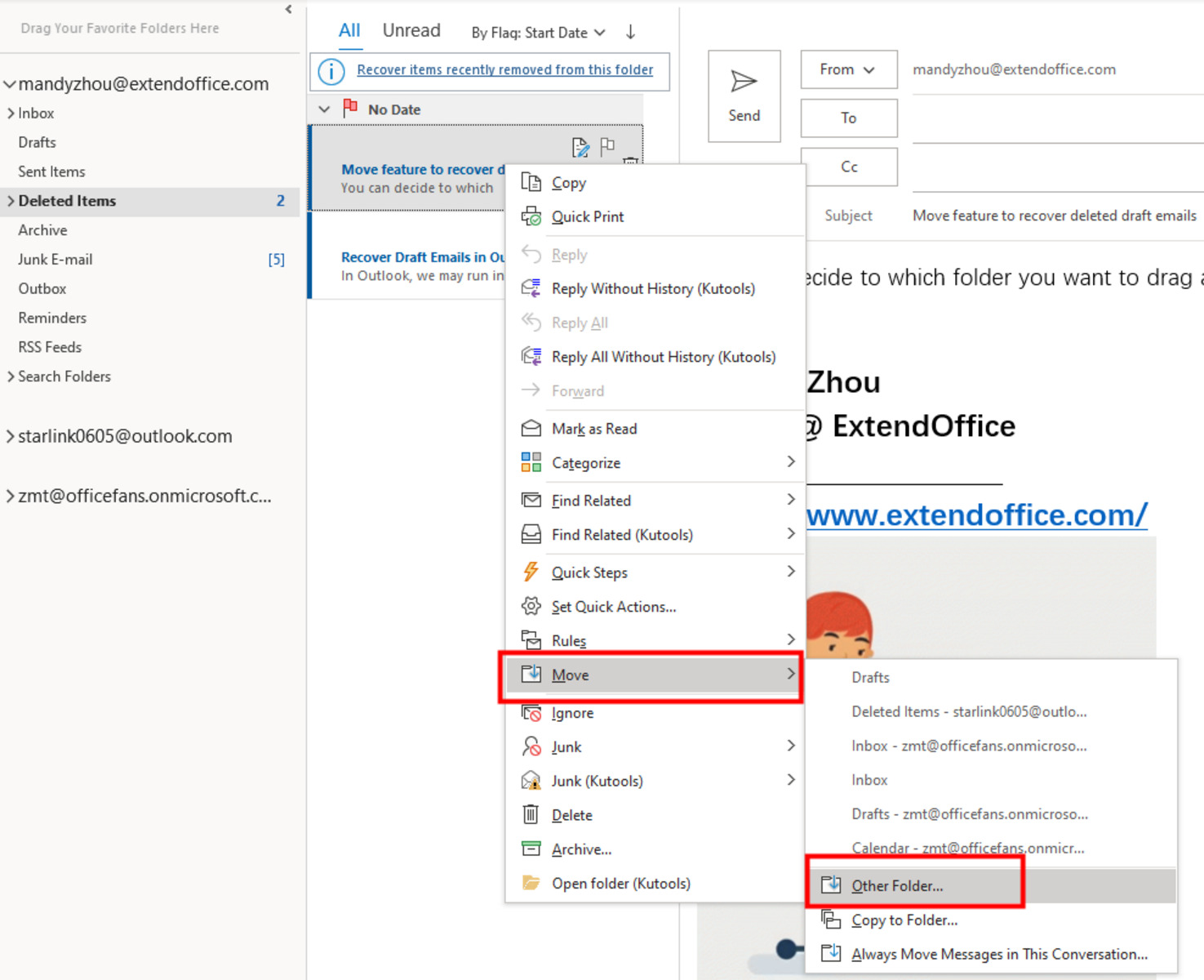 How To Undelete A Message Quickly In Outlook Email