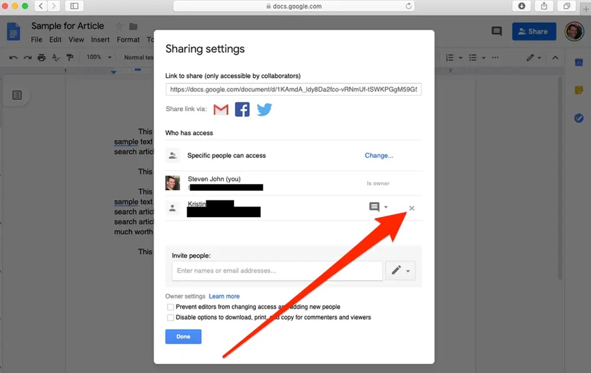 How To Unshare A Google Doc