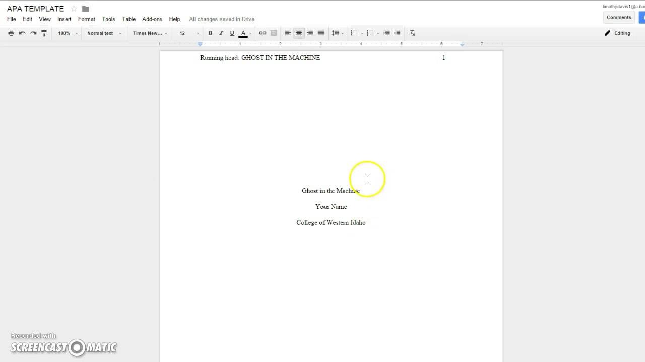 How To Use APA Format In Google Docs