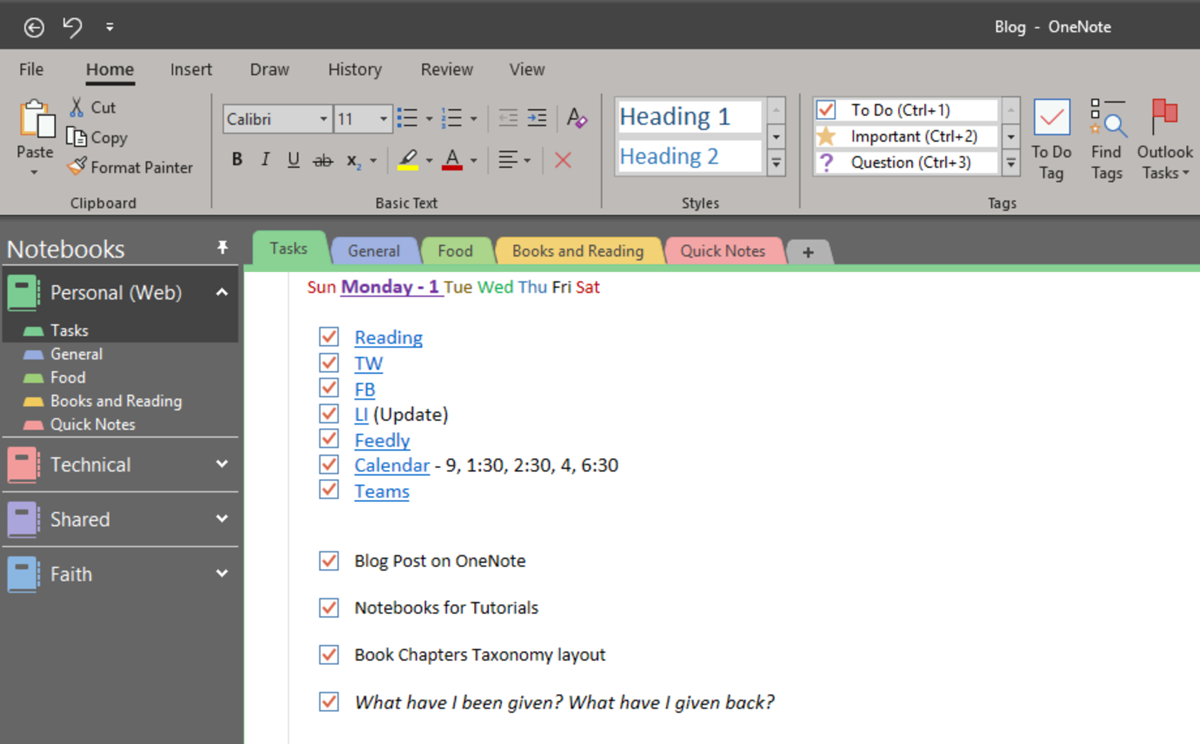 How To Use OneNote As A Task Manager, Notepad, And Journal