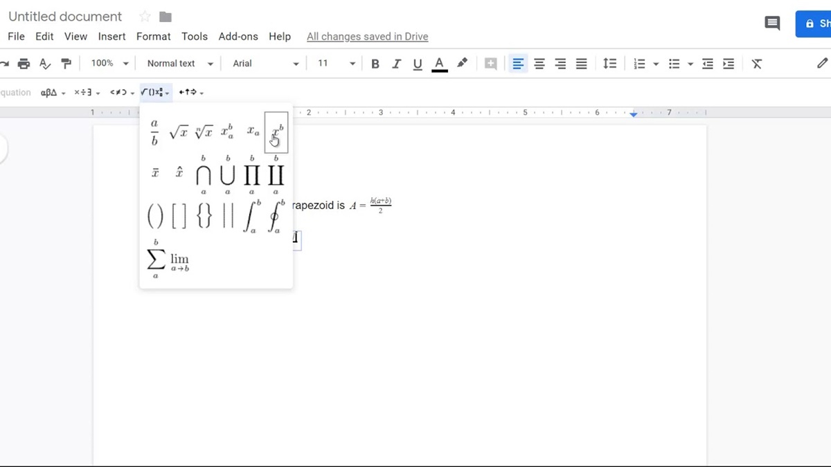 How To Use The Equation Editor In Google Docs