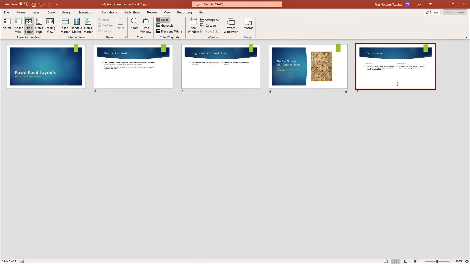 How To Use The Slide Sorter View In PowerPoint