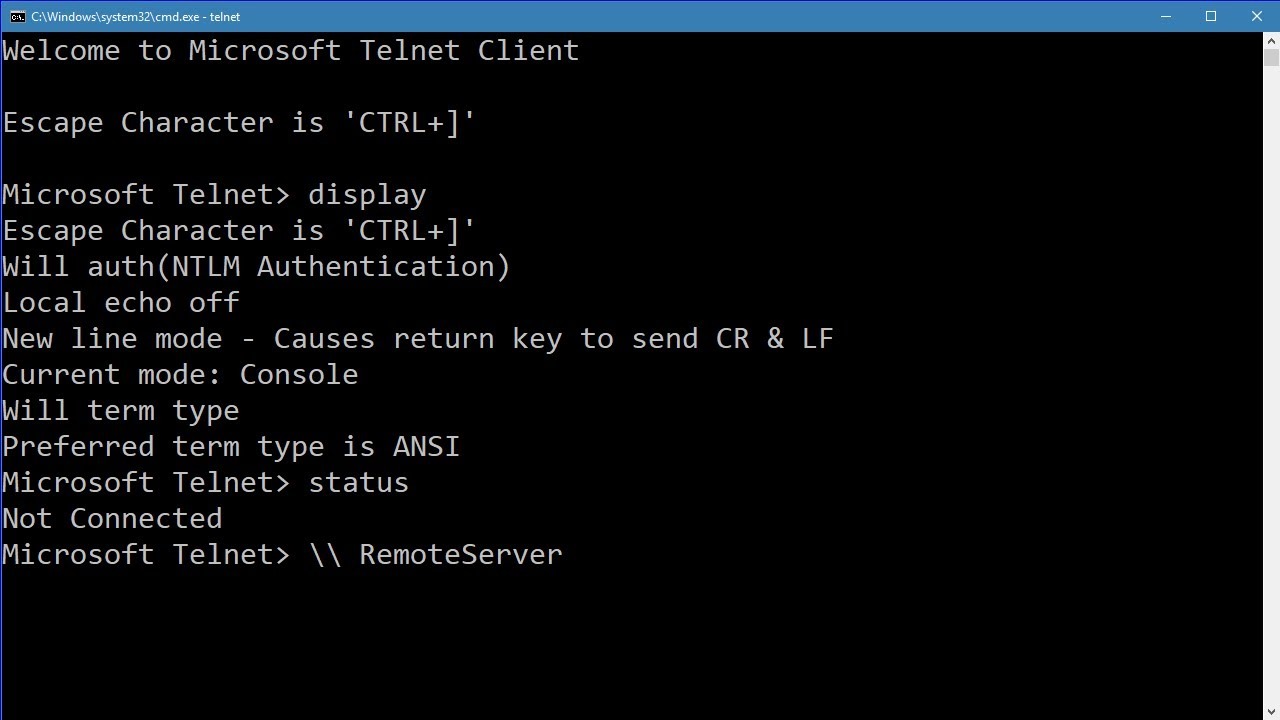 How To Use The Telnet Client In Windows