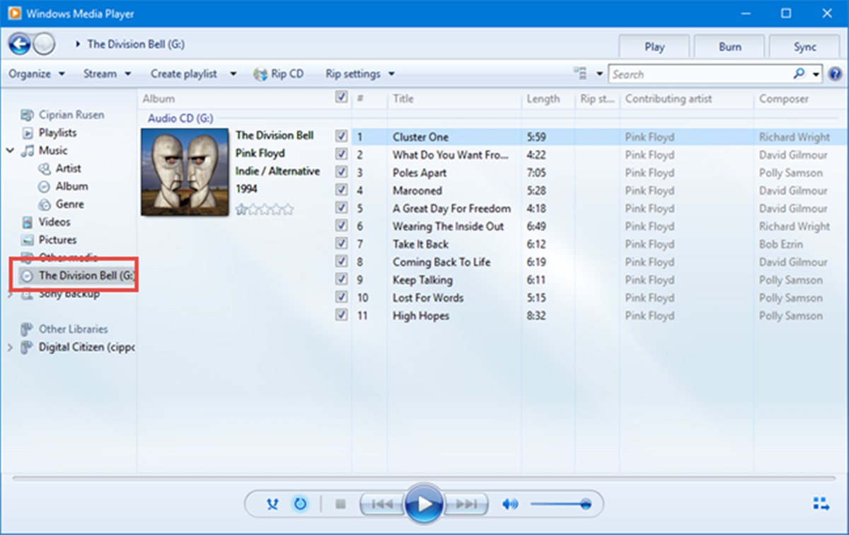 How To Use Windows Media Player To Copy Music From CDs