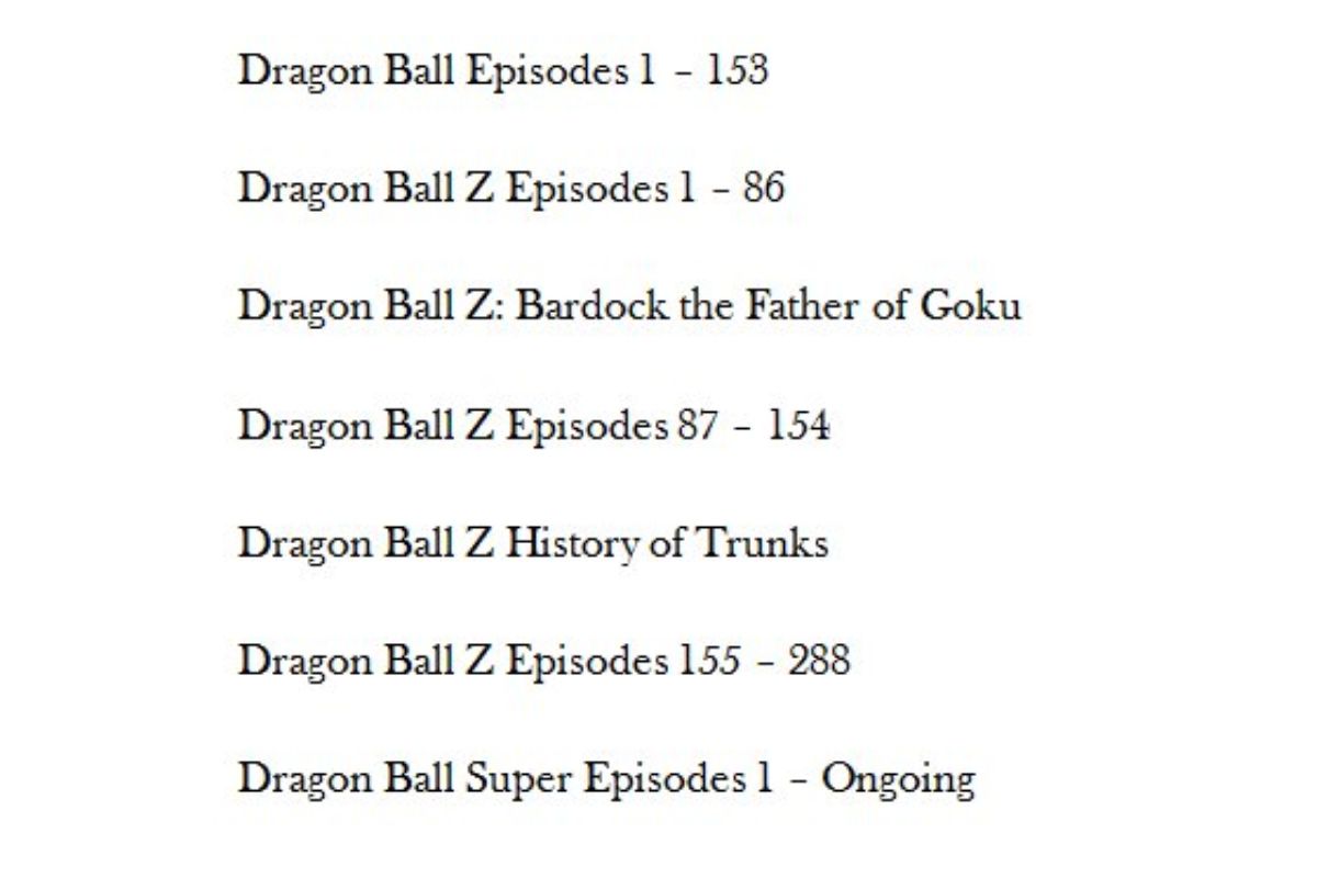 How To Watch Dragon Ball In Order