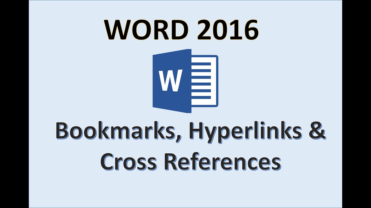 Hyperlinks, Bookmarks, And Cross-References In Microsoft Office