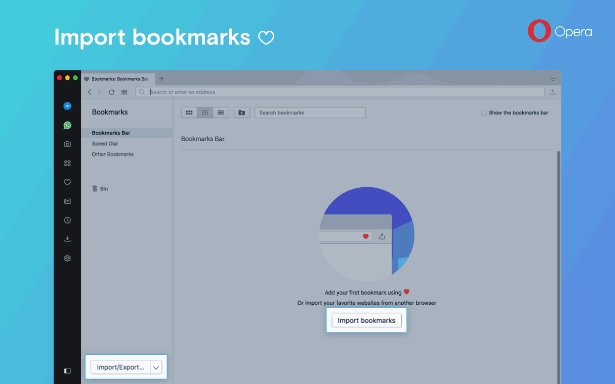 Import Bookmarks And Other Data To The Opera Browser