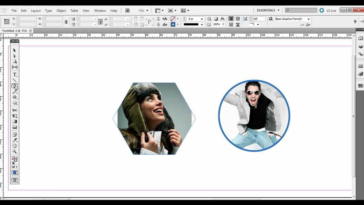 InDesign Frame And Shape Tools