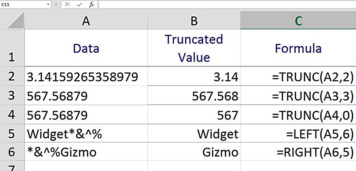 Truncate Data In Excel And Google Spreadsheets