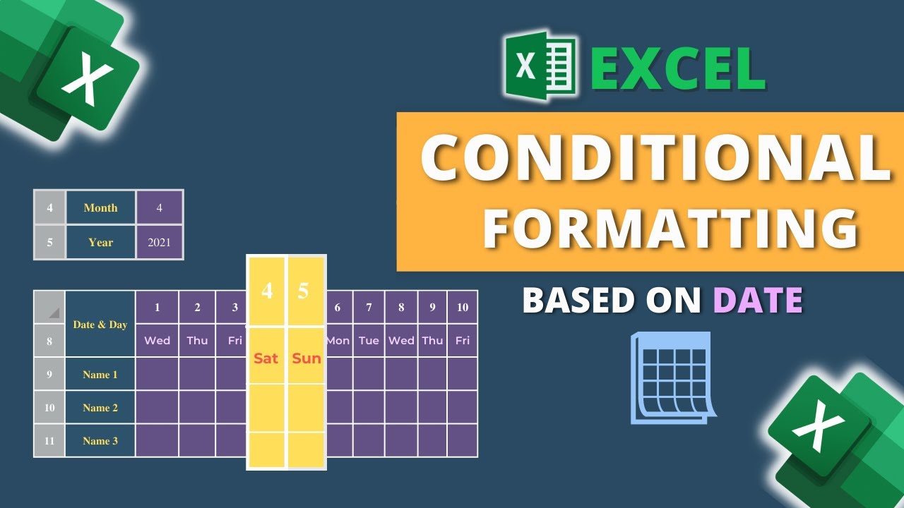 Use Custom Conditional Formatting Rules For Dates In Excel