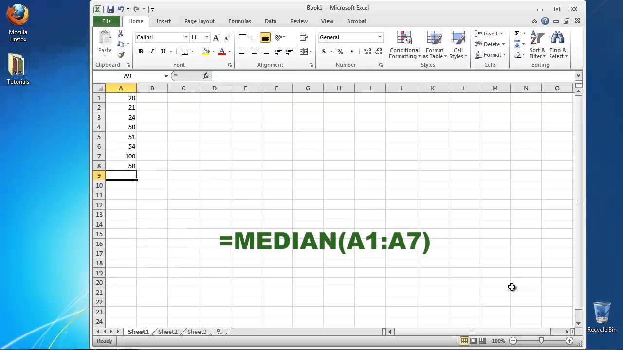 Use Excel’s MEDIAN Function To Find The Middle Value