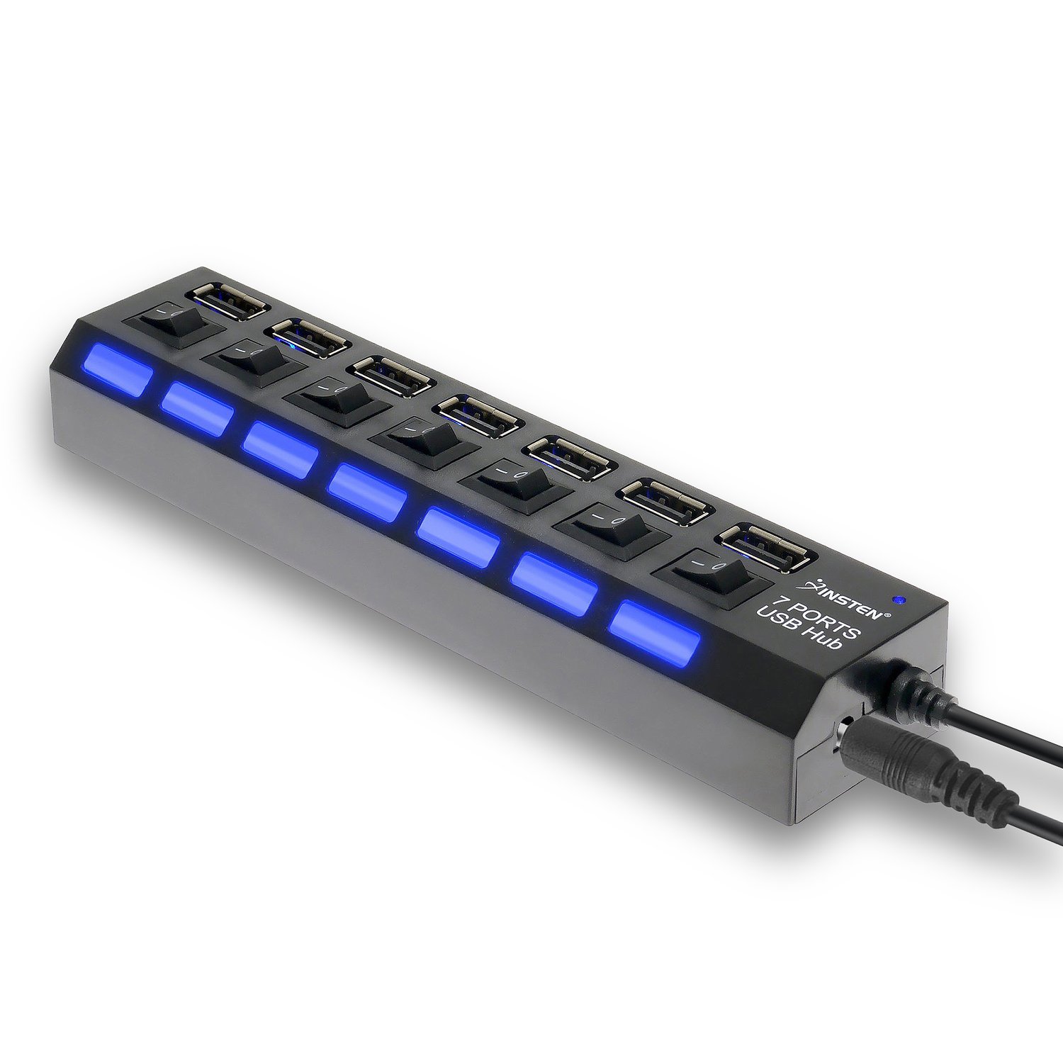12 Incredible Insten 7-Port USB Hub With On/Off Switch Adapter LED Light For 2023
