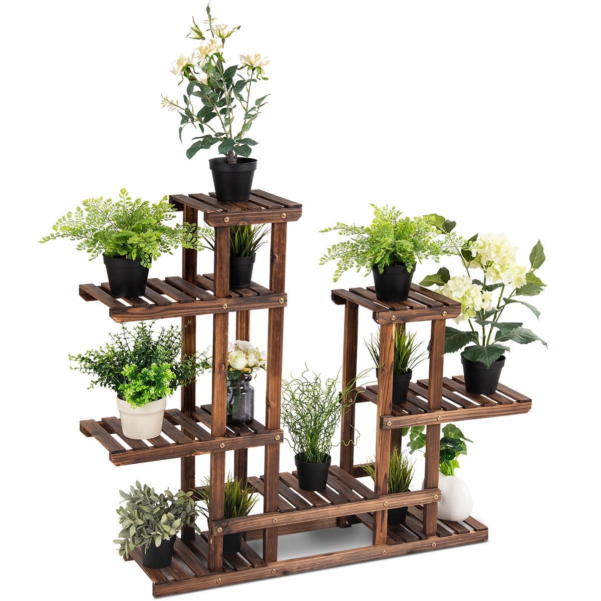 13 Incredible Unho Wooden Plant Flower Display Stand Wood Pot Shelf Storage Rack for 2023