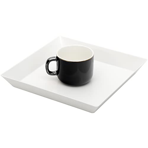 Youngever 3 Pack Plastic Serving Trays, Square Serving Platter