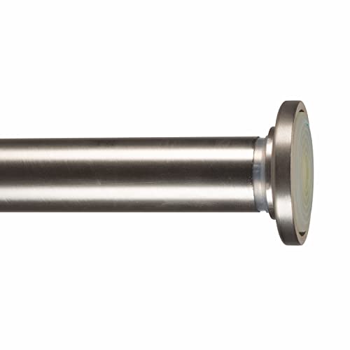 Adjustable Tension Curtain Rod | No Tools Required | Satin Nickel