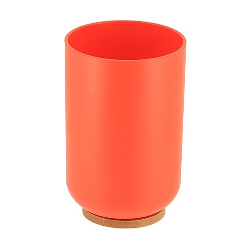 Bamboo-Based Orange Padang Vanity Bathroom Tumbler Cup