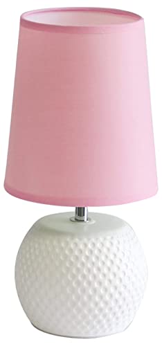 Stylish and Compact Pink Bedside Table Lamp