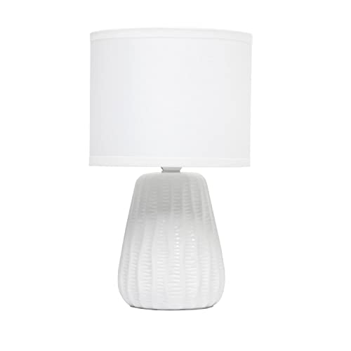 Simple Designs Ceramic Accent Bedside Table Desk Lamp