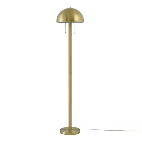 Globe Electric Haydel 60" 2-Light Floor Lamp: Vintage Glam with Double On/Off Pull Chain