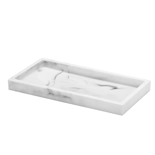 White Marble Bathroom Vanity Tray