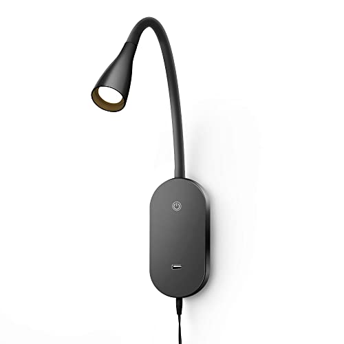 Modern Wall Reading Light with Adjustable Brightness and USB Charging