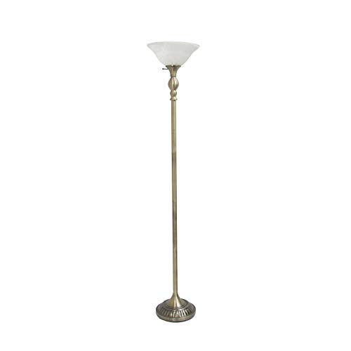 Elegant Designs Antique Brass Floor Lamp