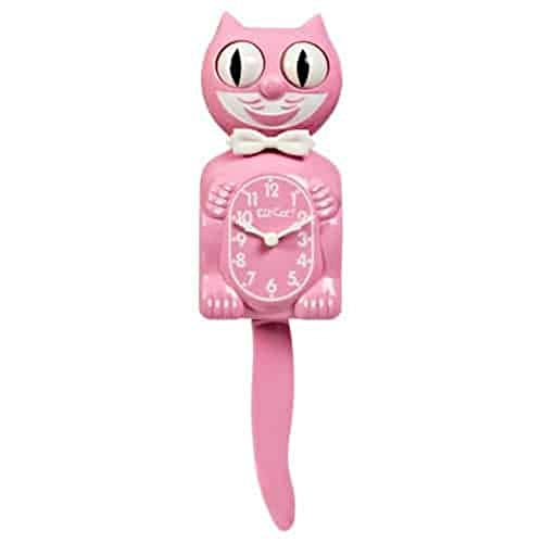 Kit Cat Klock Pink Wall Clock