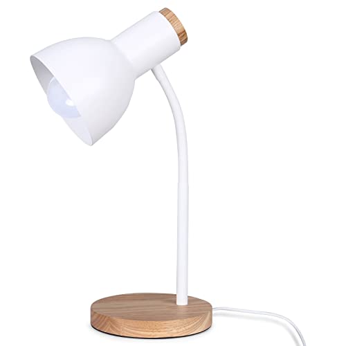 Adjustable Modern Wood Goose Neck Table Lamp