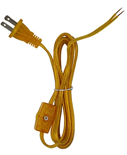 Elegant 8-Foot Gold Lamp Cord with On/Off Switch