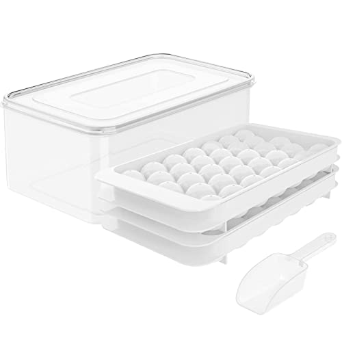Round Ice Tray with Lid Ice Ball Maker