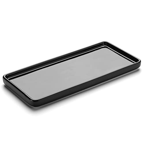 Black Ceramic Vanity Trays for Bathroom