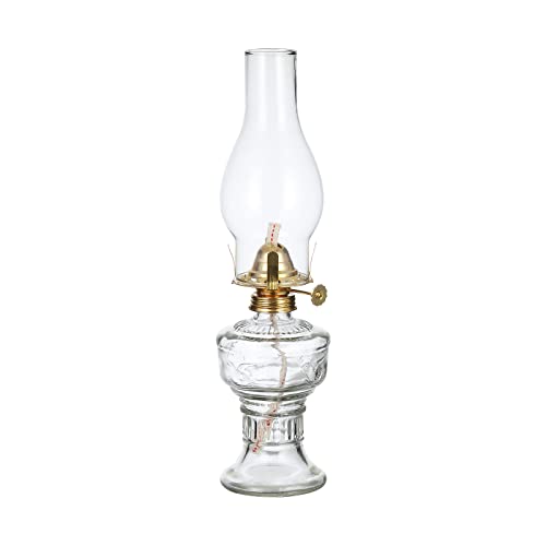 Vintage Clear Glass Kerosene Lamp