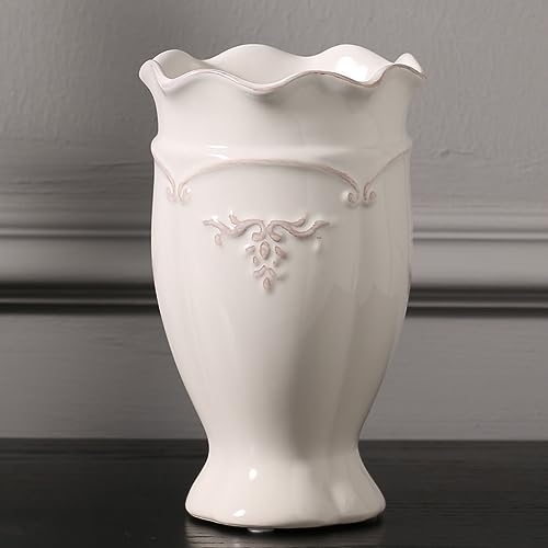 White Ceramic Vases - Modern Farmhouse Home Decor