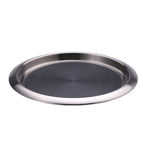 Non-Slip Tray with Rubber Inserts - 12" Round