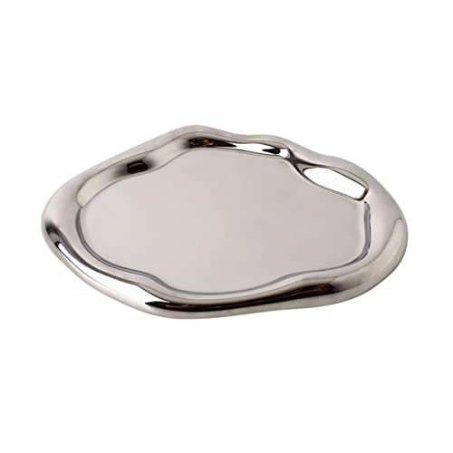 Ceramic Jewelry Tray - Silvery Ellipse