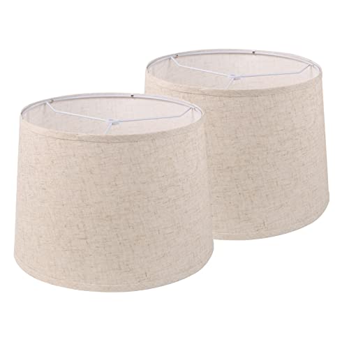 Set of 2 Drum Lampshades for Table and Floor Lamps