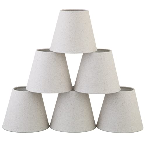 6 Small LampShades for Candelabra Bulbs