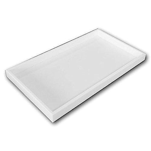 Stackable White Plastic Display Tray