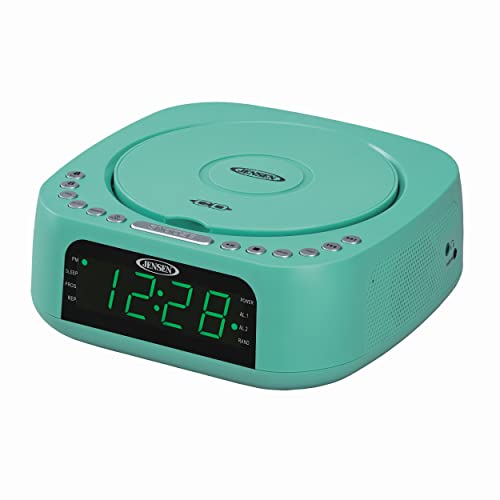 Jensen Teal Stereo Dual Alarm Clock CD Player