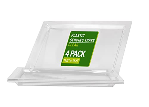 PARTY BARGAINS 16" x 11" Plastic Serving Trays