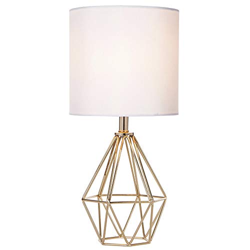 COTULIN Gold Modern Hollow Out Base Bedroom Small Table Lamp