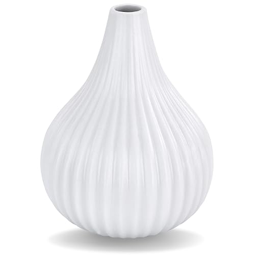 Cute White Ceramic Bud Vase
