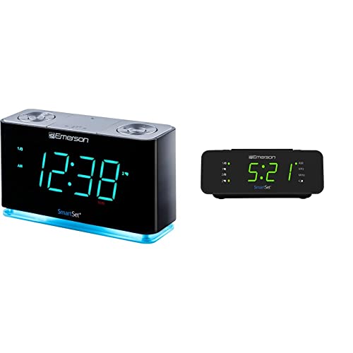 Emerson SmartSet Alarm Clock Radio with Bluetooth Speaker