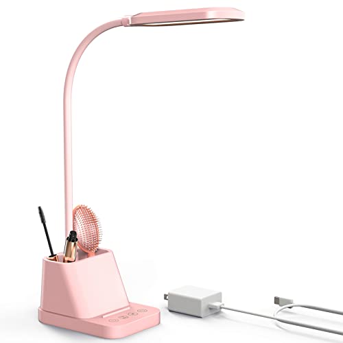 Cute Pink Desk Lamp with USB Charging Port